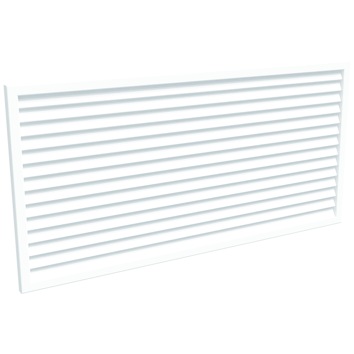 ProtectorAl 1001-2000W X 300-1000H Pearl White Aluminium Welded Louver Panel Horizontal 5mm overlap