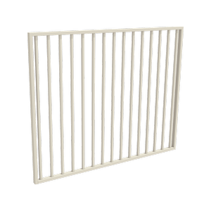 ProtectorAl 1201 - 1500 x 1200mm Surfmist Aluminium Garden Gate Flat Top Square Picket