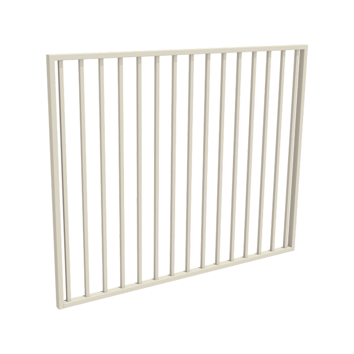 ProtectorAl 1201 - 1500 x 1200mm Surfmist Aluminium Garden Gate Flat Top Square Picket