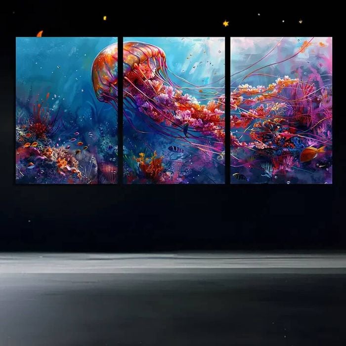 3pcs Oceanic Wonder Vibrant Coral Reef Print 100% Australian Made 3 x 40x60cm (Metal Print)