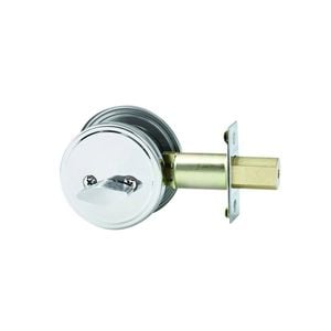 Lockwood Polished Stainless Steel Symmetry Single Cylinder Deadbolt