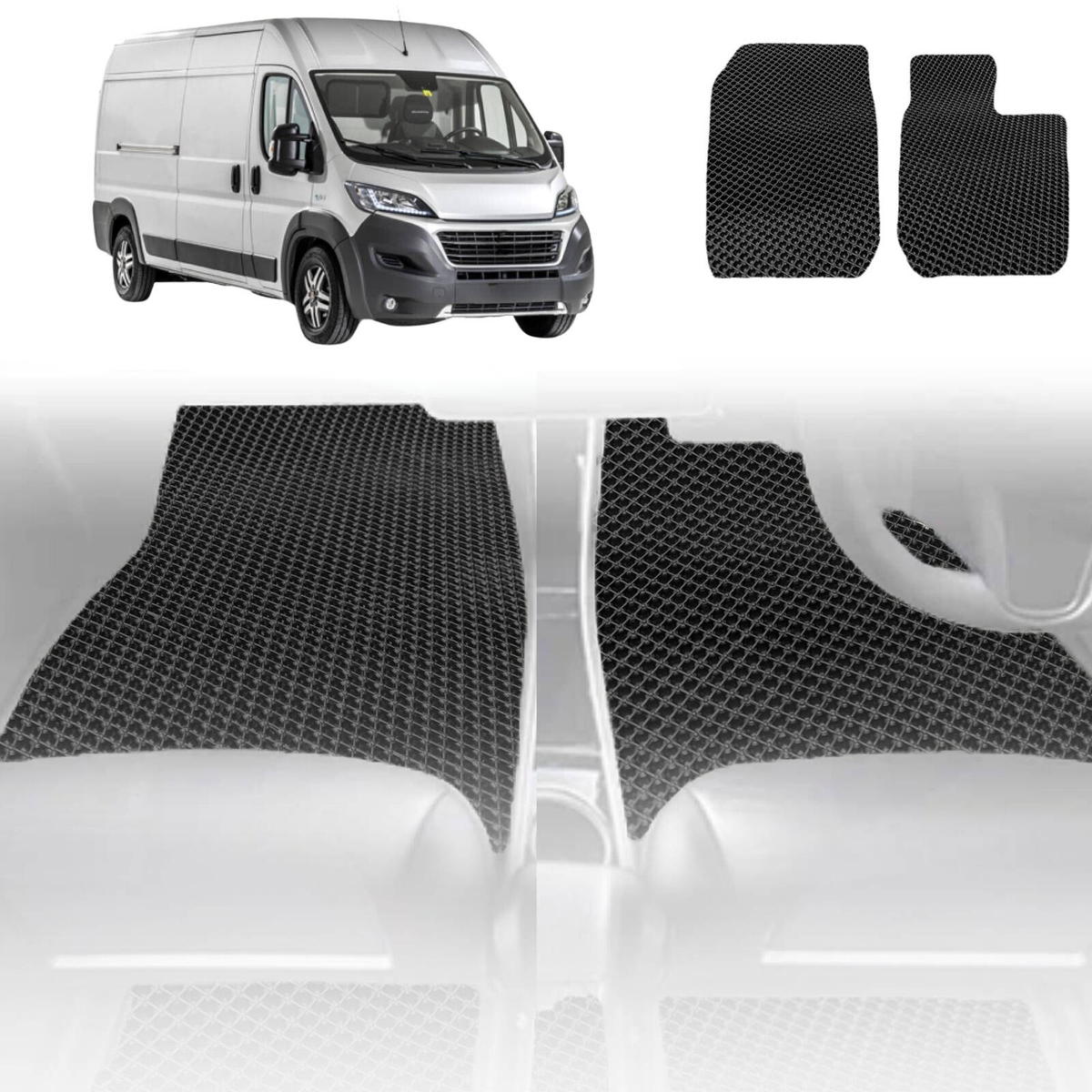 Custom-made rubber mats Fiat DUCATO after 06/2006. - CF10642