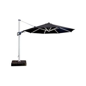 Coolaroo 3.5m Black Brighton Solar LED Cantilever Umbrella
