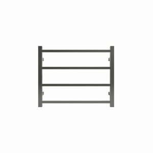 Commercial Round 4 Bar Brushed Gun Metal Grey PVD Heated Towel Rail
