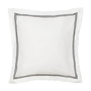 Grosvenor House 500TC Hotel Embroidered European Pillowcase White With Black