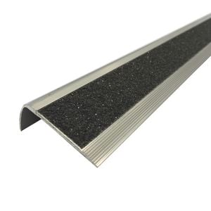 Roberts 3.6m Grey Bull Stairnose Trim with Carborundum Insert - 5 Pack