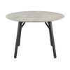 Supreme 120cm Round Dining Table Faux Marble Melamine Top Stone Grey