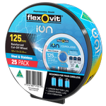 Flexovit 125 x 1.0 x 22.23mm Ion Metal Cut Off Wheel - 25 Pack