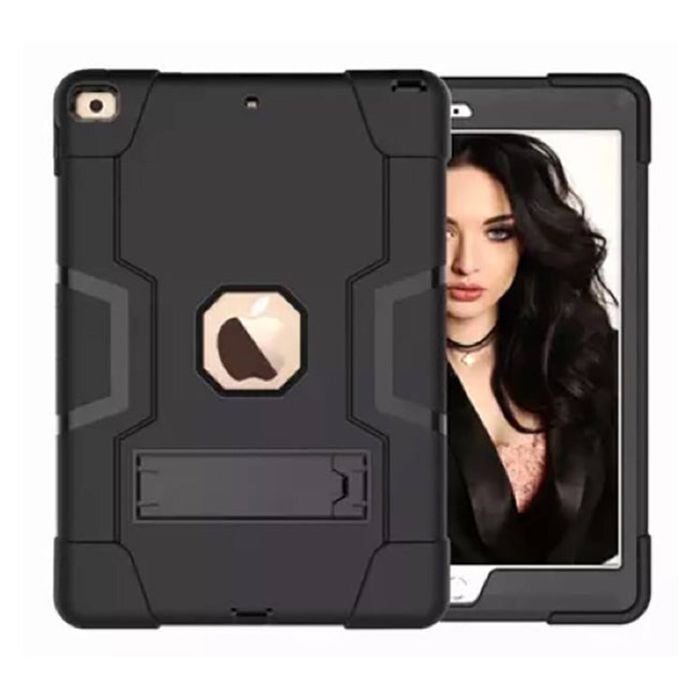 Heavy Duty Shockproof Cover Kids Case - For Apple iPad Air 2 / Pro 9.7 (Black)