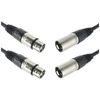 2 Pack 15m Balanced Microphone Cables XLR Male to Female Mic Lead