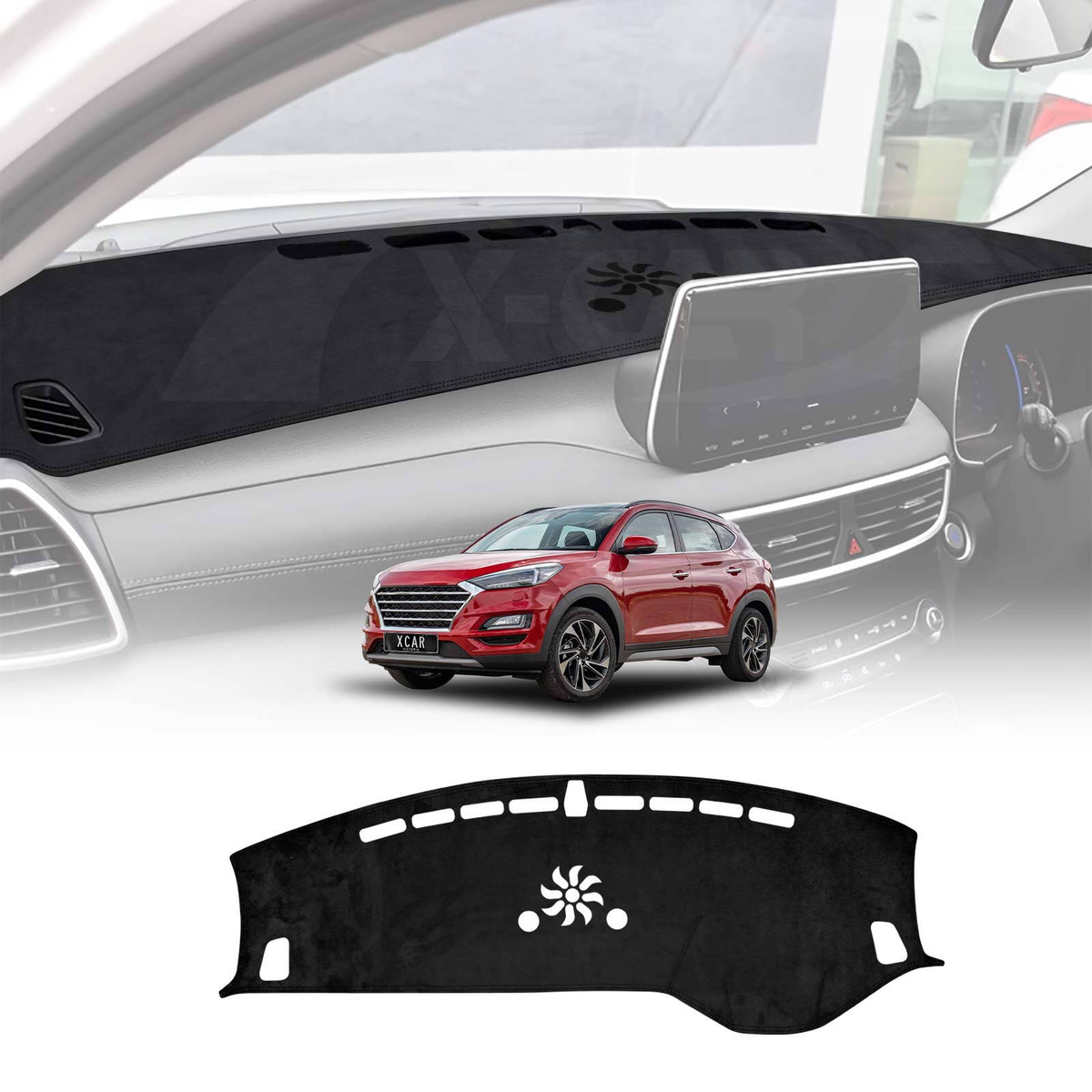 Dash Mat for Hyundai Tucson 2018-2021 Non-Slip Microfiber Pad Cover ...