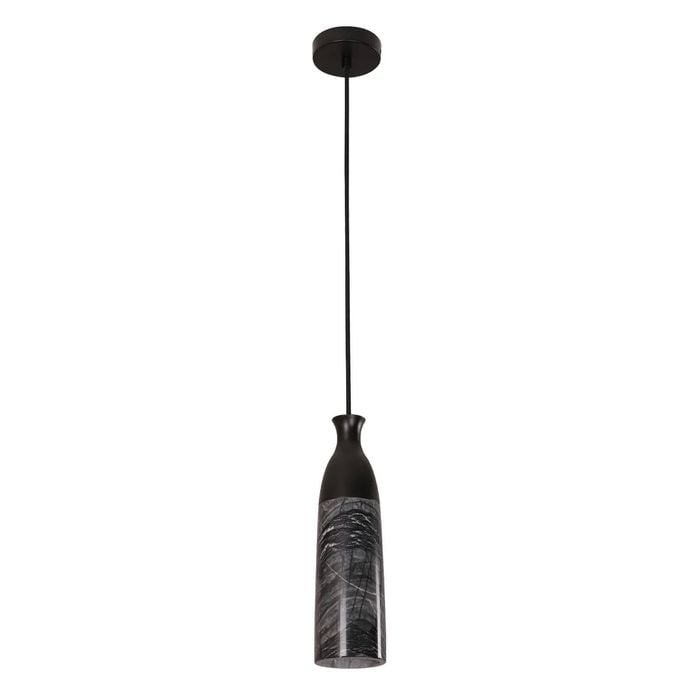 Cla Lighting Marmol Interior Marble Cylinder Pendant Light Grey Marble
