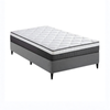 Zinus King Single Dark Grey Fabric Bed Base & Pocket Spring Mattress Set, Support iCoil Eurotop