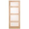 Corinthian 2340 x 820 x 35mm Internal Door White Oak Moda Translucent Glass AMODG22 - 820mm