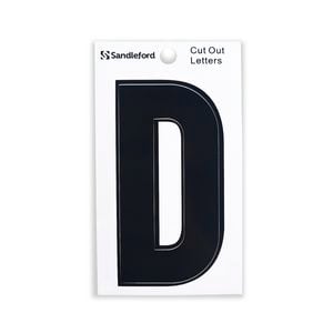 Sandleford 85mm Black Cut Out Self Adhesive House Letter D
