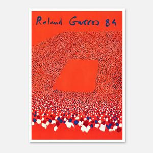 Galrie Roland Garros 1984 - Stunning Abstract Tennis Art Print for Home Decor, Poster Only, A2 42 x 60cm (16 x 24inch)
