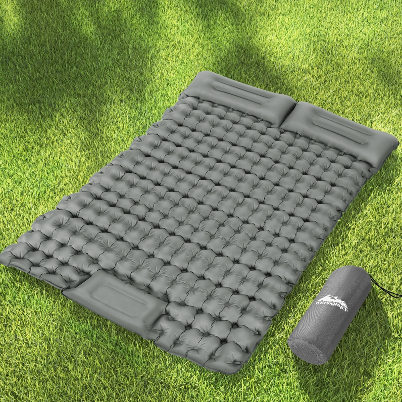 Weisshorn Self Inflating Mattress Camping Sleeping Mat Air Bed Double Pillow Bag Bunnings Australia