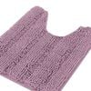 Smarcute 1 Piece U-shaped 50cm x 50cm Non-slip Thick Soft Chenille Bath Mat Rug Mauve