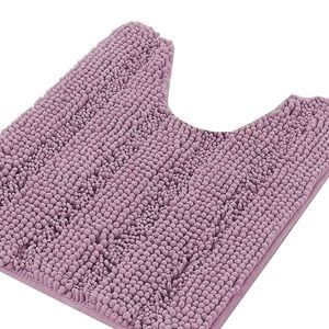 Smarcute 1 Piece U-shaped 50cm x 50cm Non-slip Thick Soft Chenille Bath Mat Rug Mauve