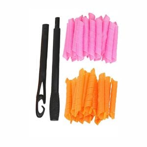 40pcs 50cm Magic Hair Curlers Curl Formers Spiral Ringlets Leverage Rollers