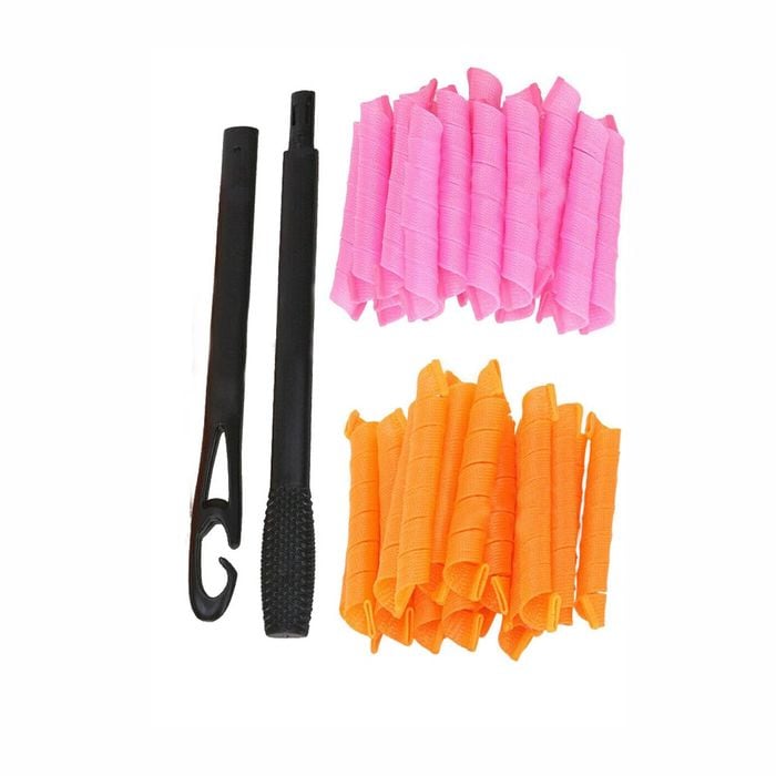 40pcs 50cm Magic Hair Curlers Curl Formers Spiral Ringlets Leverage Rollers