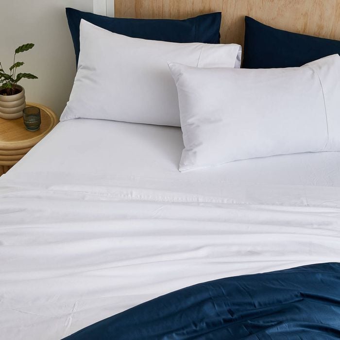 Myhouse Ashton Flat Sheet  255x260cm   - White - Queen
