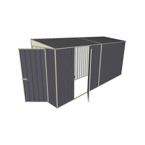 Build-A-Shed 1.2 x 4.5 x 2.0m Skillion Single Hinged Side Door Shed - Grey