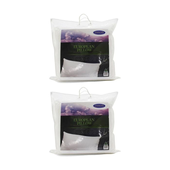 2PK Jason Dream Night European Pillow Low Allergenic Cotton Japara Cover 65x65cm