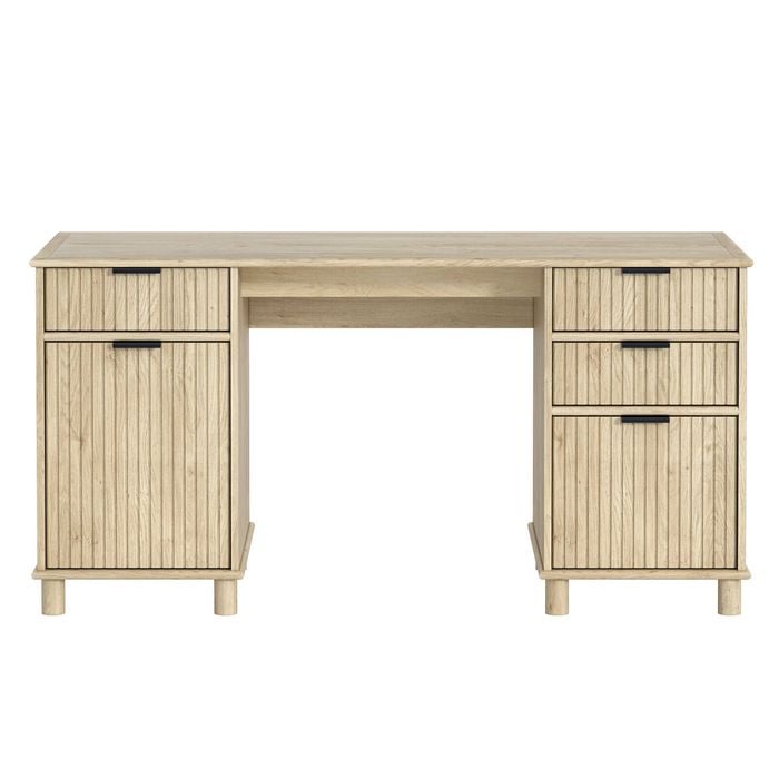 Sorrento Desk With Drawers - Swedish Oak