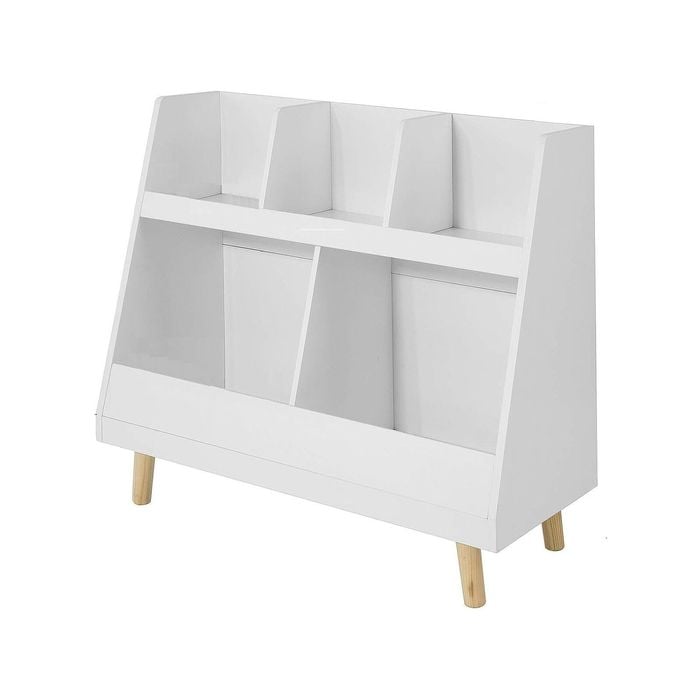 Childrens Shelving Unit 5 Compartments Bookcase