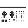 Rolltrak 2000 x 40 x 6mm Big Wheel Barn Door Track Top Mount Matte Black