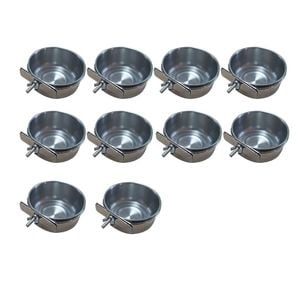 Yes4pets 10 X Small Pet Rabbit Bird Parrot Dog Cat Water Food Bowl Feeder Chicken Poultry Coop Cup