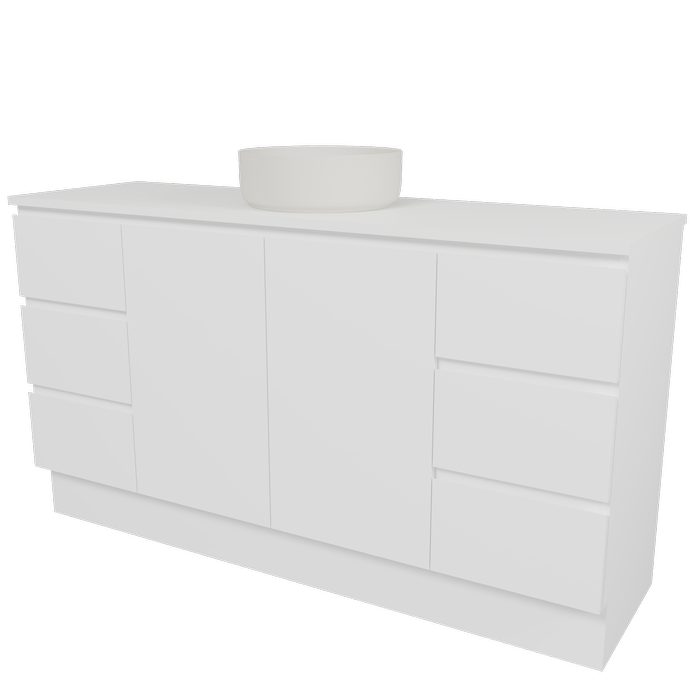 New England Joinery 1500mm King SilkSurface Top Floor Standing Vanity
