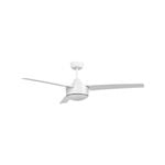 Click 3 Blade 122cm Amali White Ceiling Fan With Optional Light Kit