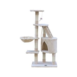 Yes4pets 120 Cm Multi Level Cat Kitten Scratching Post Tree-beige