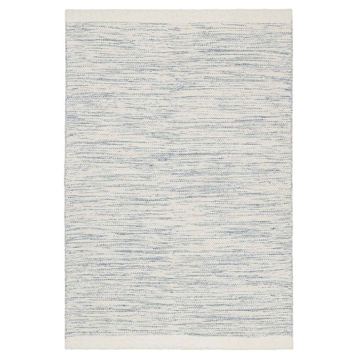 Loopsie-400cm X 300cm-evanston Blue And Ivory Wool Flatweave Rug