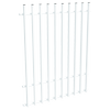 ProtectorAl 0350-1200W x 1500H Pearl White Aluminium Batten Pool Fence Panel with Mid Rail
