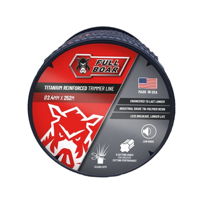 Full Boar Ø2.4mm x 252m Titanium Reinforced Trimmer Line