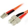 StarTech.com 2m Fiber Optic Cable - Multimode Duplex 62.5/125 LSZH Fiber Jumper Cord - LC/SC - Cable for Network Device
