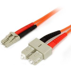 StarTech.com 2m Fiber Optic Cable - Multimode Duplex 62.5/125 LSZH Fiber Jumper Cord - LC/SC - Cable for Network Device