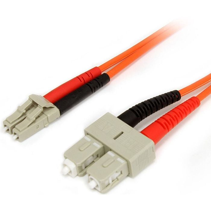 StarTech.com 2m Fiber Optic Cable - Multimode Duplex 62.5/125 LSZH Fiber Jumper Cord - LC/SC - Cable for Network Device