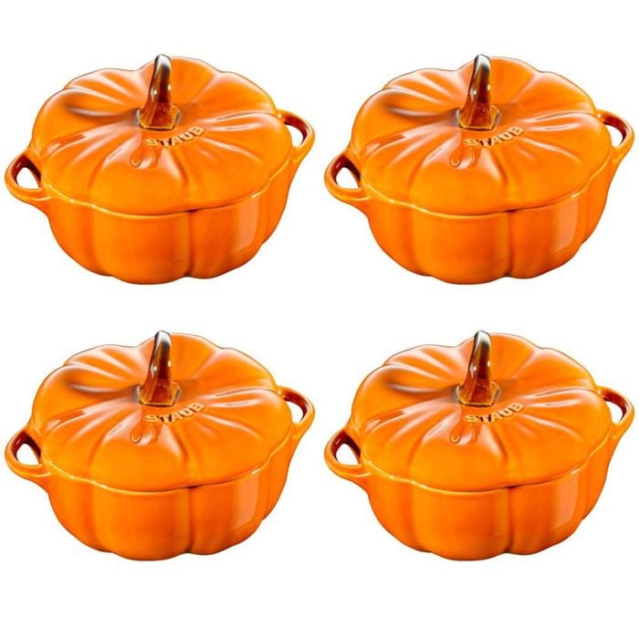 Staub Enamelled Pumpkin Cocotte 0.5l - Set Of 4