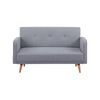 Picasso 2 Seater Fabric Sofa Lounge Couch Light Grey
