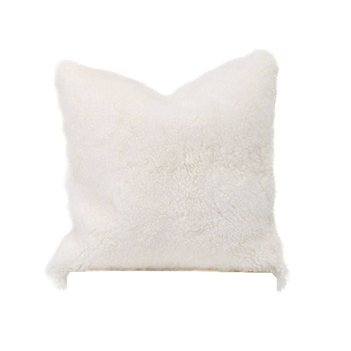 Naturally Sheepskins 50x50cm Ivory Shearling Sheepskin Cushion (with Insert)