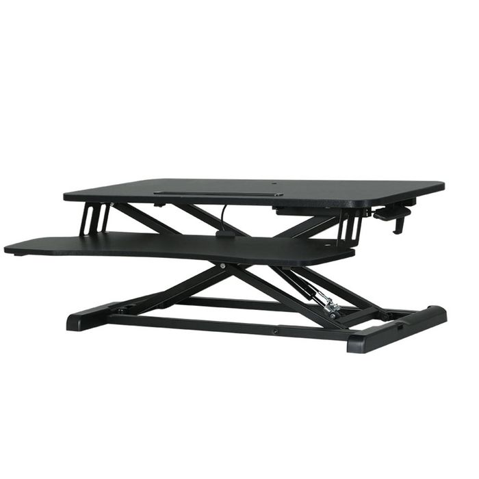 NNEOBA X-Frame Double-Layer Standing Desk Converter - Height Adjustable Sit-to-Stand Desk
