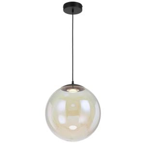 Telbix Aurora Modern Pendant Hanging Lamp Light Metal Glass Black Gloss Matte