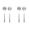 2x 2pc Ecology Forge Stainless Steel Kitchen Salad Servers Brushed Silver