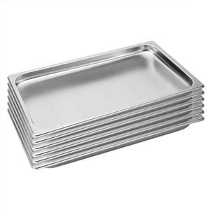 SOGA 6X 1/1 GN Pans Stainless Steel 2cm Deep