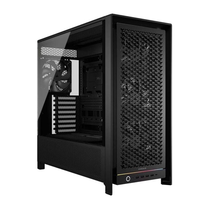 Corsair Frame 5000d Rs High-airflow Mid-tower Pc Case - Black, Atx, 450mm Gpu, 175mm Cpu Cooler, 360mm Rad, 4x Rs140, 1x Usb-c 3