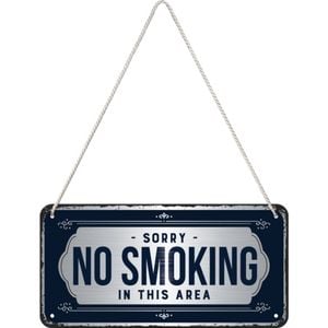 Nostalgic Art Metal 10x20cm Hanging Sign Sorry No Smoking